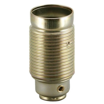 Metallfassung, E14, vermessingt, mit Außengewinde