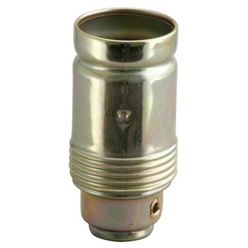 Metallfassung, E14, vermessingt, ohne Außengewinde