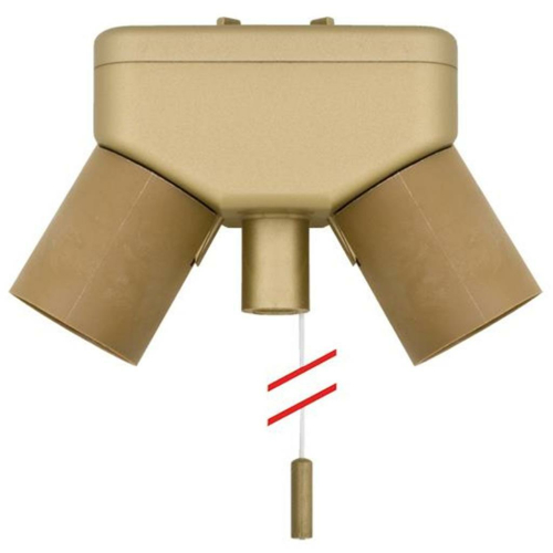 Iso-Doppelarmatur, 2 x E27, gold
