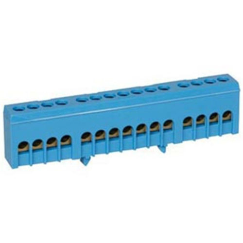Neutralleiterklemme für Normschiene, 15-polig, 16 mm²
