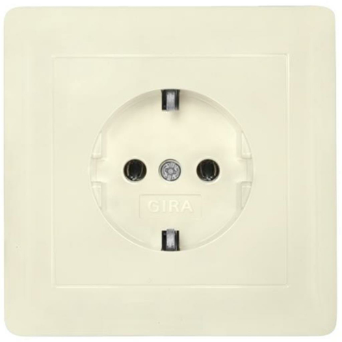 Gira System 55 UP Komplettsteckdose, cremeweiß