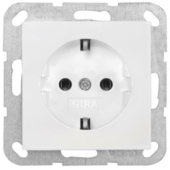 Gira System 55 UP Kombisteckdose, UP, reinweiß