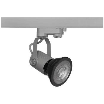 3-Phasen Schienen-Strahler, silber-grau, 1 x E27, LEDmaxx...