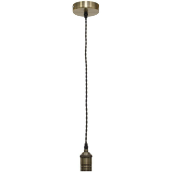 Pendelleuchte, altmessing glänzend, 1 x E27, LEDmaxx PLM009