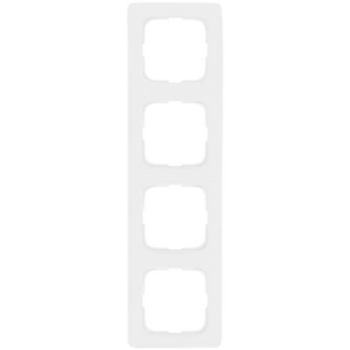 Abdeckrahmen, 4-fach, reinweiß, Linear, Klein