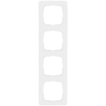 Abdeckrahmen, 4-fach, reinweiß, Linear, Klein