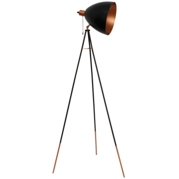 Standleuchte CHESTER schwarz/kupfer, 1 x E27, Eglo