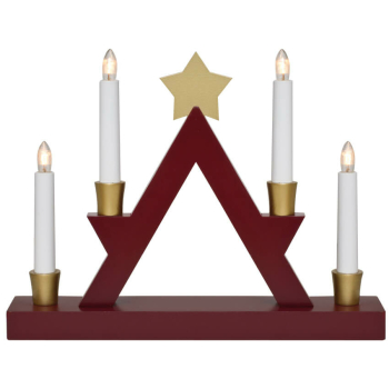 Weihnachtsleuchter JULLE 4 x E10/55V/3W rot