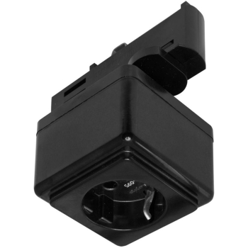 Steckdose mit 3-Phasen-Universaladapter, schwarz