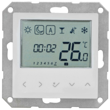 Elektronischer Raumthermostat mit Zentralplatte 55 x 55...