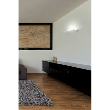 Wandleuchte aus Gips gebogen, 1 x G9, Belfiore