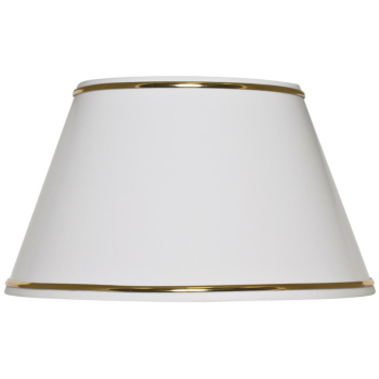 Leuchtenschirm weiß mit Metallrand