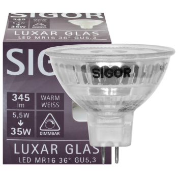 Sigor Reflektorlampe LED GU5,3/12 V/5W, 345lm, 3000K