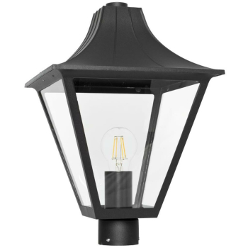 Außenleuchten-Kopf DANDY schwarz, 1 x E27, IP44