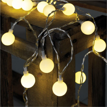 Partylichterkette, 50 x LED warmweiß, Länge 7,35 m