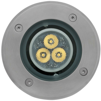 Erdeinbaustrahler, 3 LED/3W Boden-Einbauleuchte Edelstahl