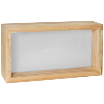 Wandleuchte Holzrahmen Eiche natur, LED/35W