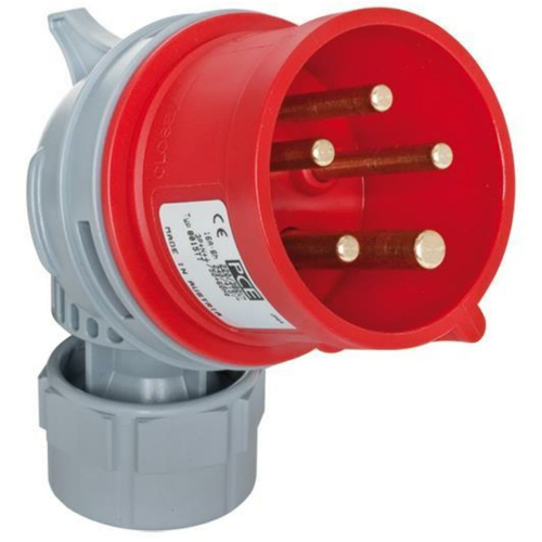 PCE CEE Winkelstecker mit TT-Klemmen, 16A, 5-polig