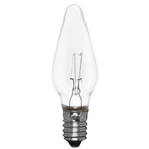 Topkerze E10/34V/3W klar glatt