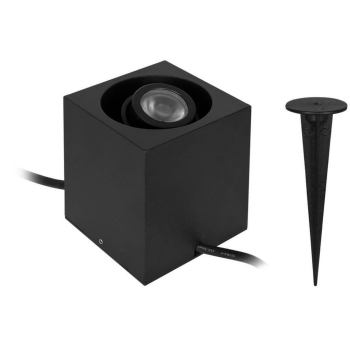 LED Gartenspot GARDEN 24, CUBE schwarz LED/3W