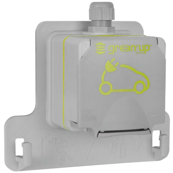 AP Schutzkontaktsteckdose GREEN UP 230V/16A-3,7KW grau