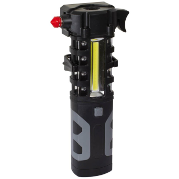 LED Taschenlampe mit Nothammer und Gurtmesser