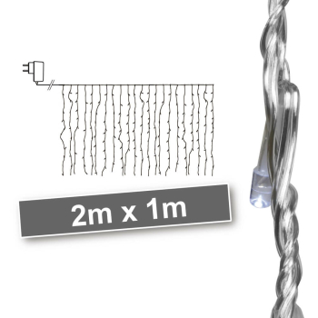 LED-Minilichtervorhang mit Blink- und Lauflicht 2 x 1 m,...