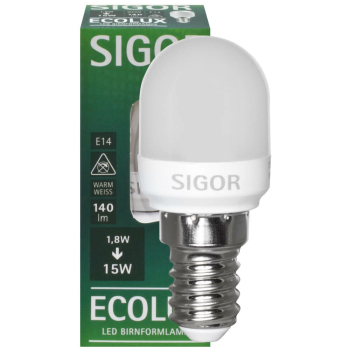 Sigor Lampe matt LED E14/230 V/1,8W, 140lm, 2700K, 59 x...